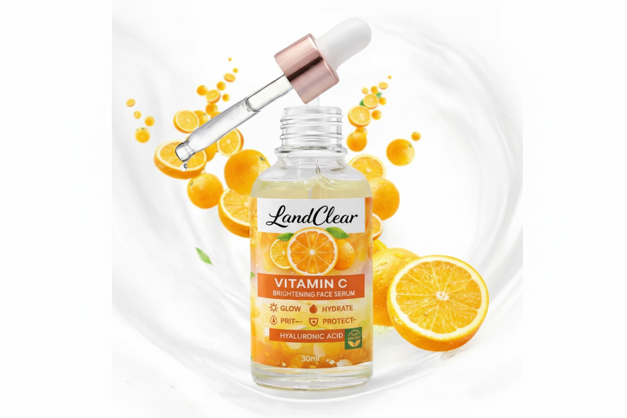 RadiantGlow 4-in-1 Vitamin C Face Serum with Hyaluronic Acid - LandClear Beauty